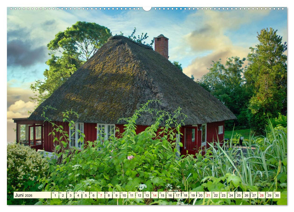Idyllische Reetdachhäuser (CALVENDO Wandkalender 2026)
