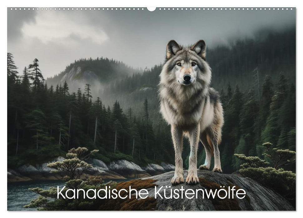 Kanadische Küstenwölfe (CALVENDO Wandkalender 2026)