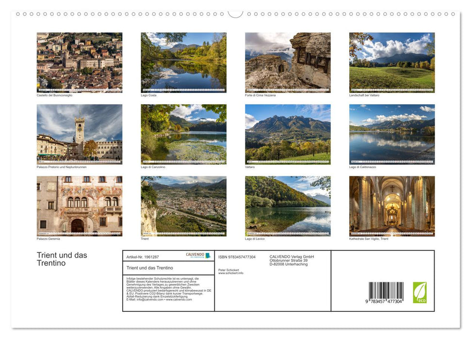Trient und das Trentino (CALVENDO Premium Wandkalender 2026)