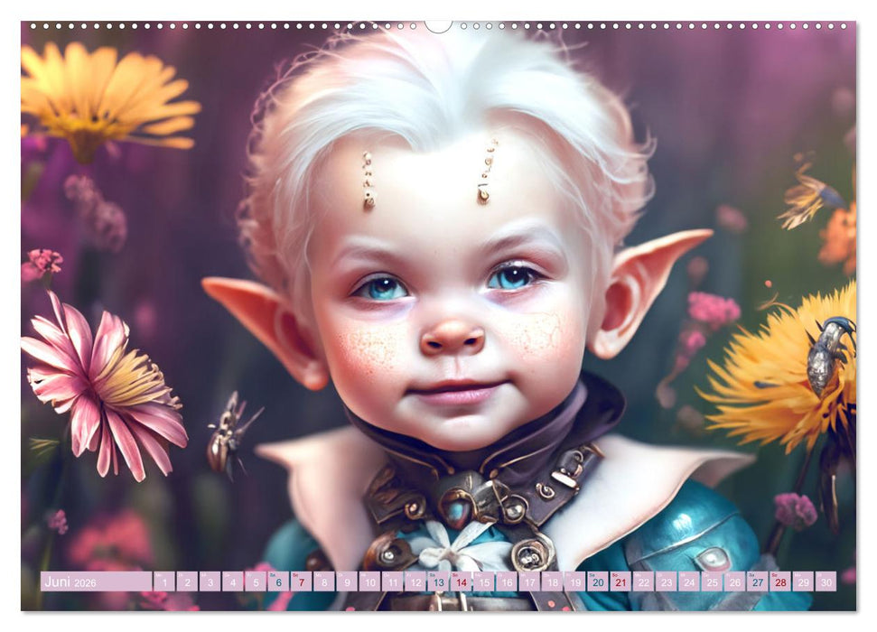 Elfen Kinder - Die zauberhafte Welt der kleinen Elfen (CALVENDO Wandkalender 2026)