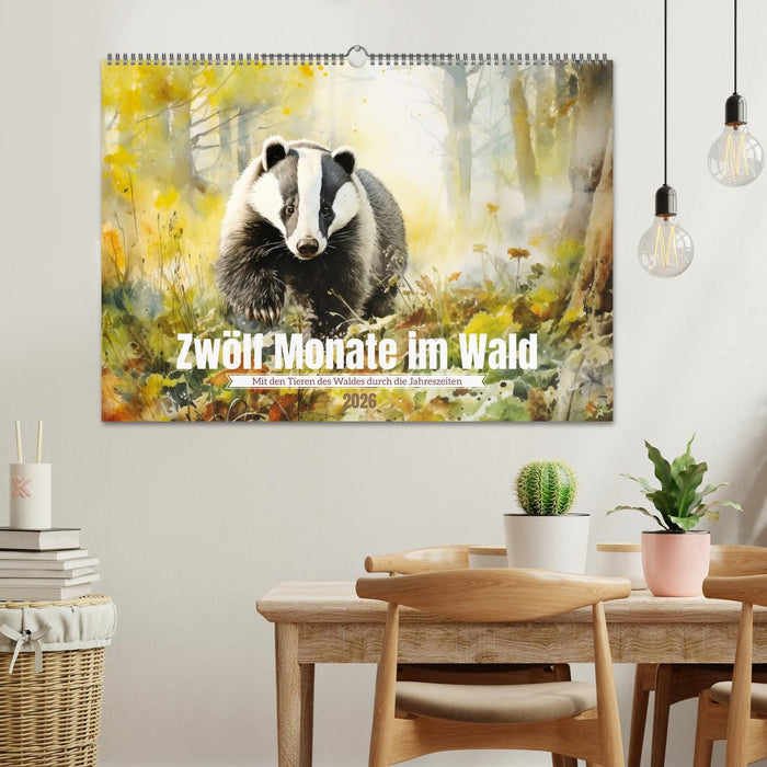Zwölf Monate im Wald (CALVENDO Wandkalender 2026)