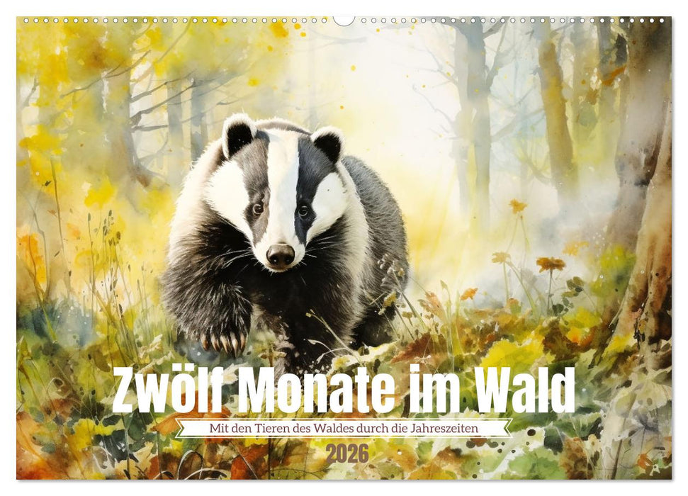 Zwölf Monate im Wald (CALVENDO Wandkalender 2026)