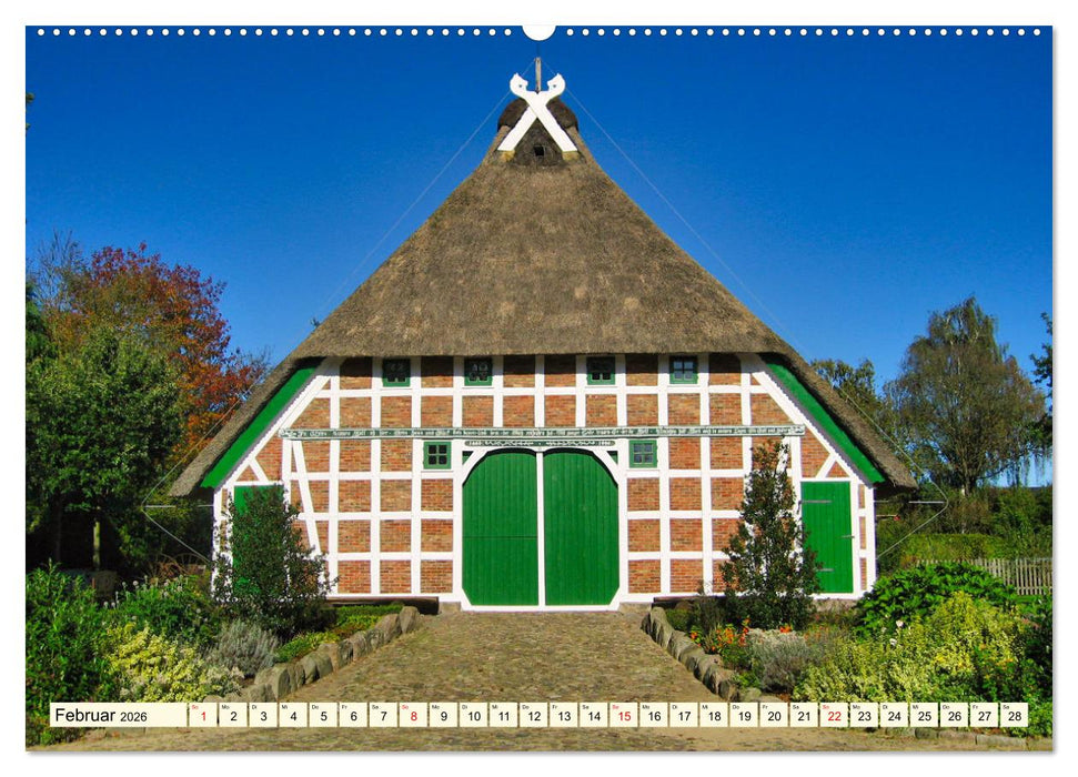 Idyllische Reetdachhäuser (CALVENDO Premium Wandkalender 2026)