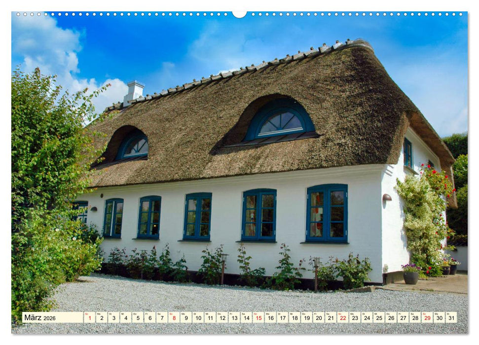 Idyllische Reetdachhäuser (CALVENDO Premium Wandkalender 2026)