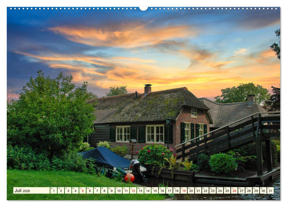 Idyllische Reetdachhäuser (CALVENDO Premium Wandkalender 2026)