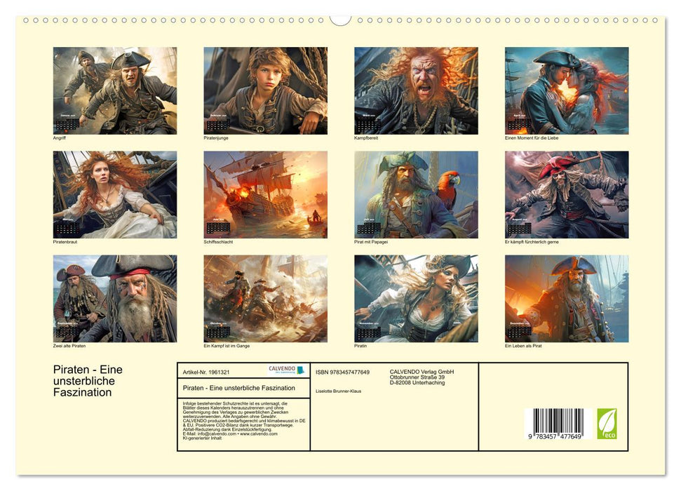 Piraten - Eine unsterbliche Faszination (CALVENDO Premium Wandkalender 2026)