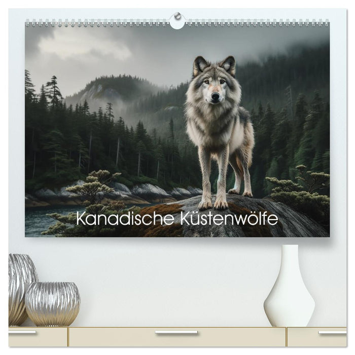 Kanadische Küstenwölfe (CALVENDO Premium Wandkalender 2026)