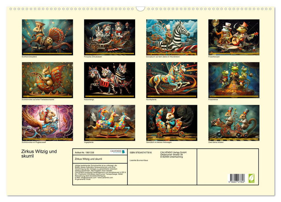 Zirkus Witzig und skurril (CALVENDO Wandkalender 2026)