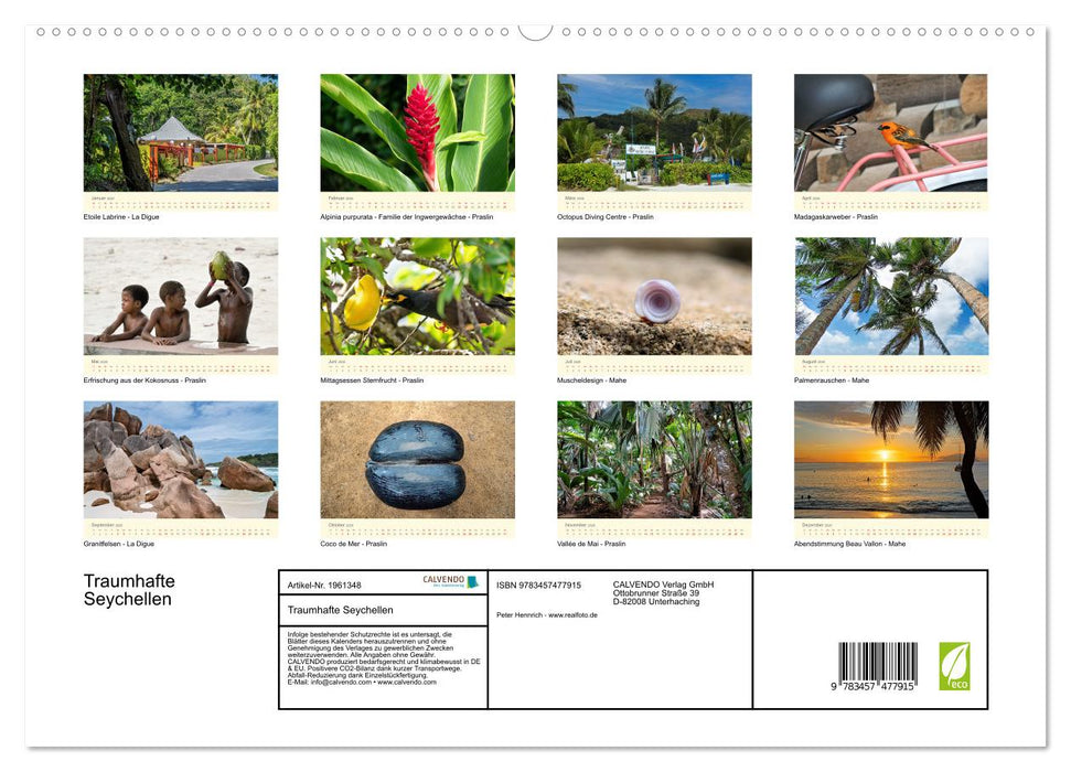 Traumhafte Seychellen (CALVENDO Premium Wandkalender 2026)