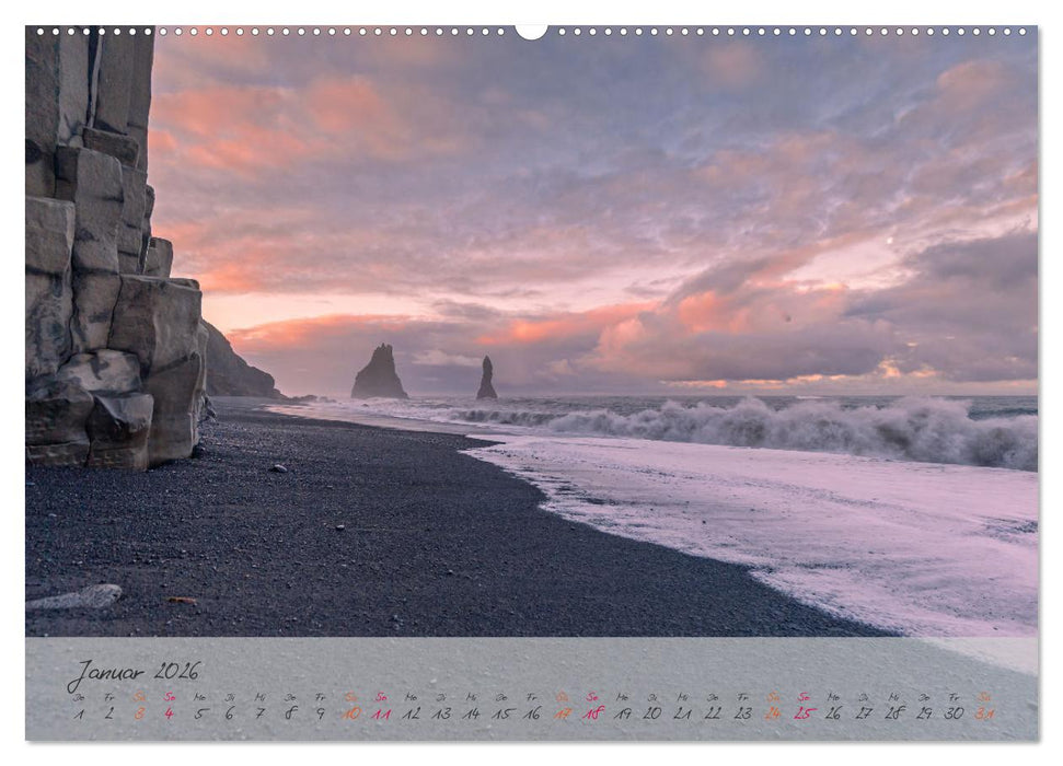 Naturwunder in Island (CALVENDO Wandkalender 2026)