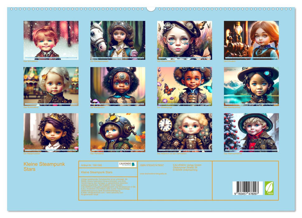 Kleine Steampunk Stars (CALVENDO Premium Wandkalender 2026)