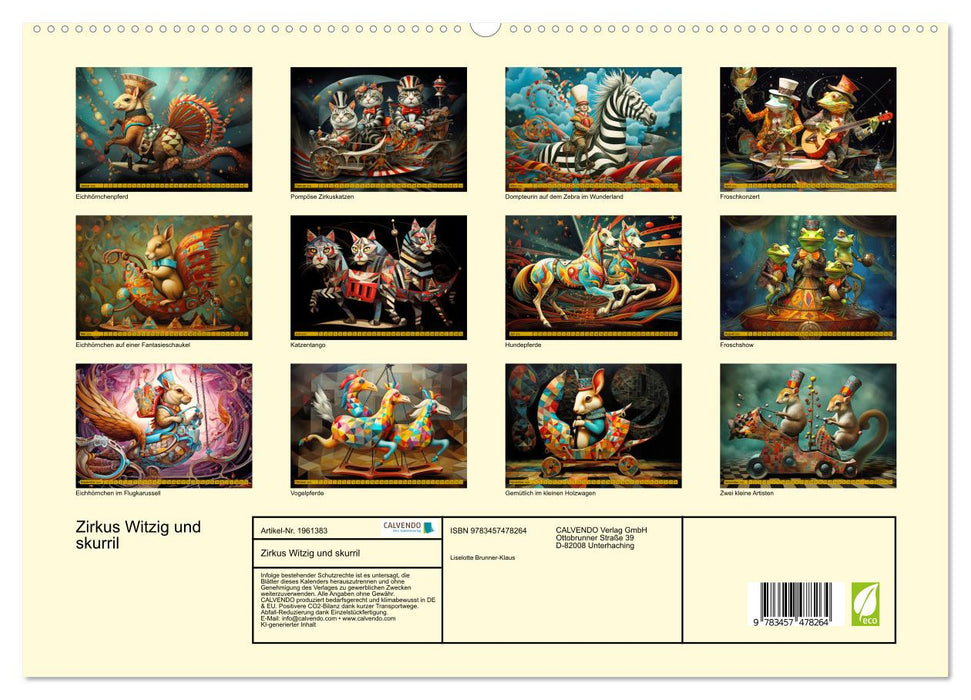 Zirkus Witzig und skurril (CALVENDO Premium Wandkalender 2026)