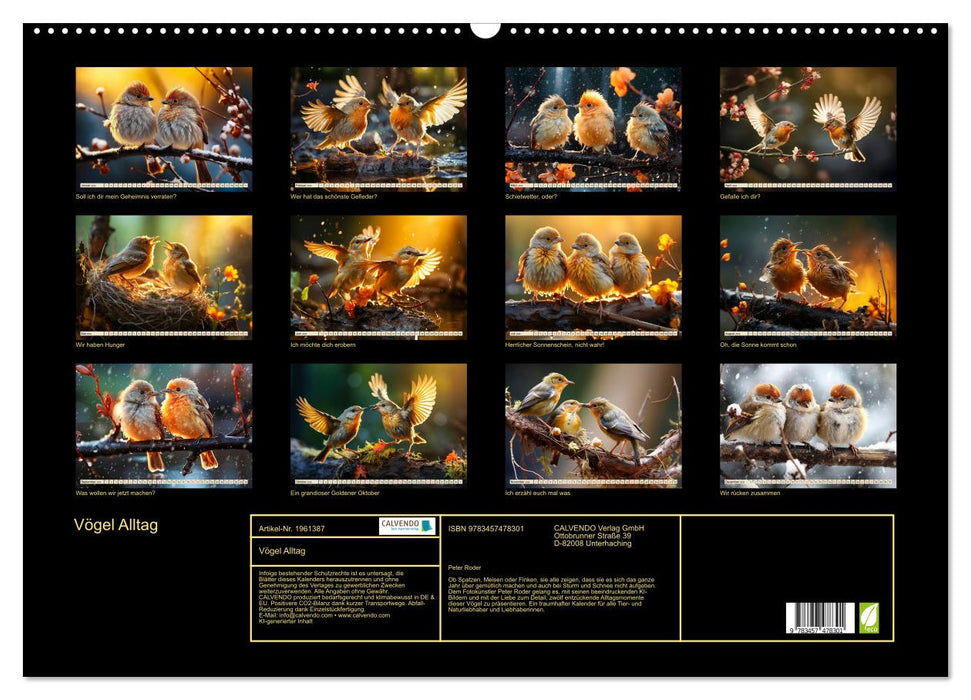 Vögel Alltag (CALVENDO Wandkalender 2026)