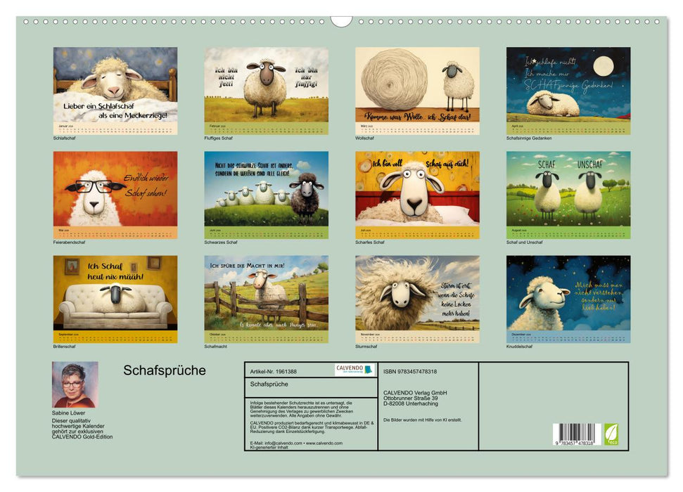 Schafsprüche (CALVENDO Wandkalender 2026)