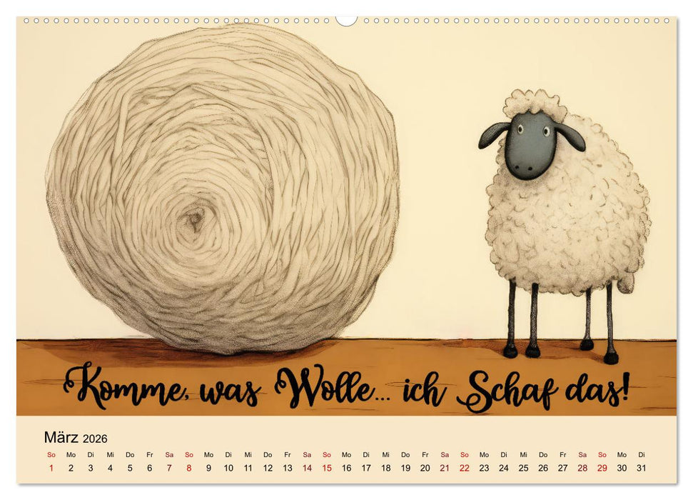 Schafsprüche (CALVENDO Wandkalender 2026)