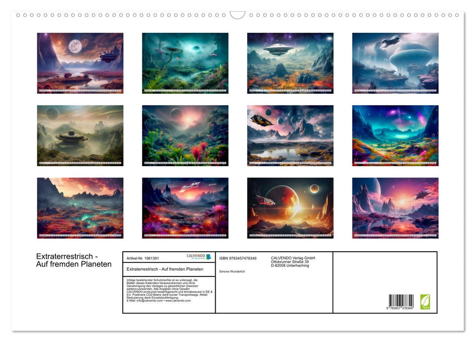 Extraterrestrisch - Auf fremden Planeten (CALVENDO Wandkalender 2026)