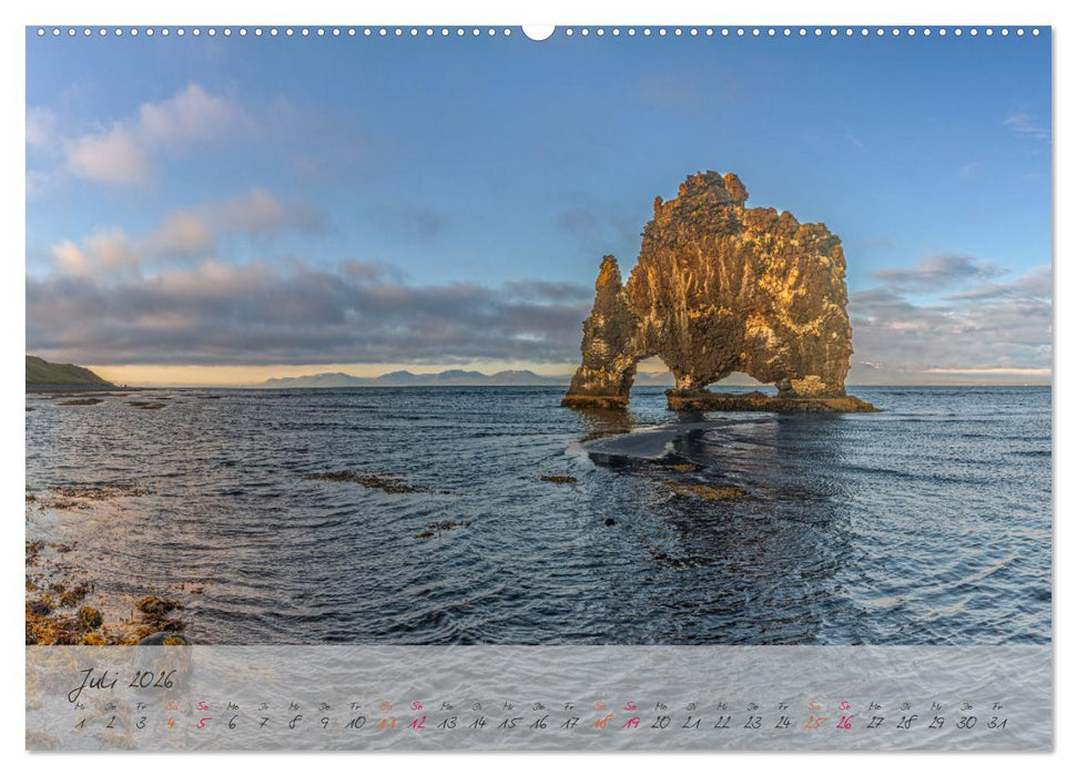 Naturwunder in Island (CALVENDO Premium Wandkalender 2026)