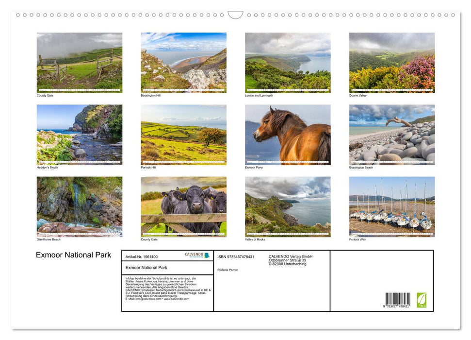 Exmoor National Park (CALVENDO Wandkalender 2026)