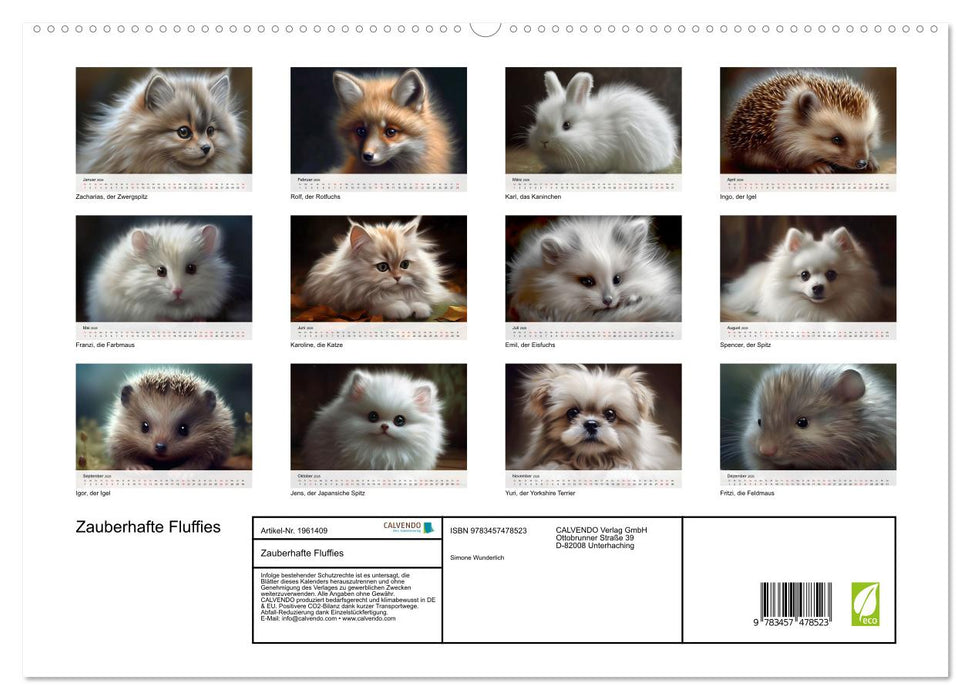 Zauberhafte Fluffies (CALVENDO Premium Wandkalender 2026)
