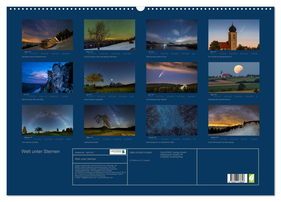 Welt unter Sternen (CALVENDO Wandkalender 2026)