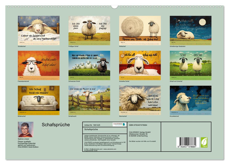 Schafsprüche (CALVENDO Premium Wandkalender 2026)