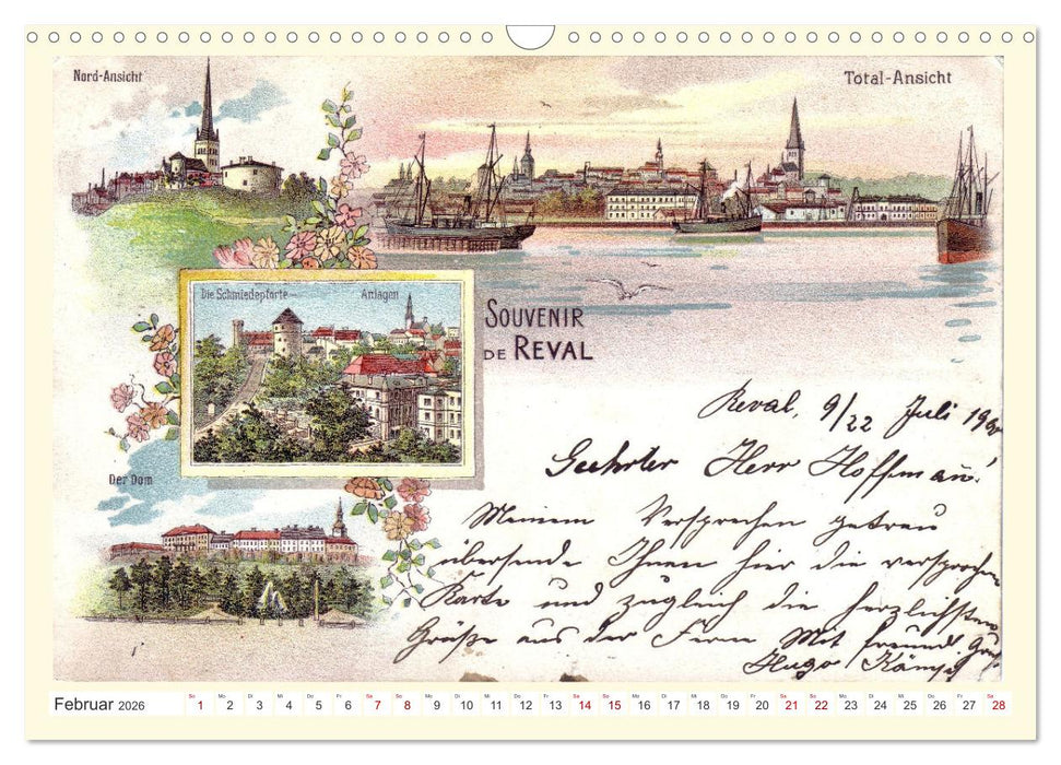 GRUSS AUS REVAL - Estlands Hauptstadt in alten Ansichten (CALVENDO Wandkalender 2026)