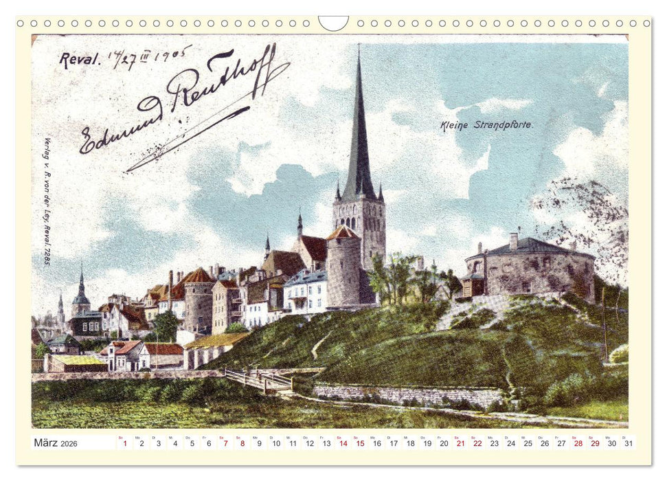 GRUSS AUS REVAL - Estlands Hauptstadt in alten Ansichten (CALVENDO Wandkalender 2026)