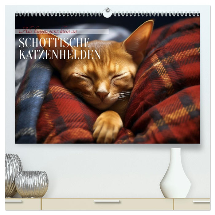 Schottische Katzenhelden (CALVENDO Premium Wandkalender 2026)