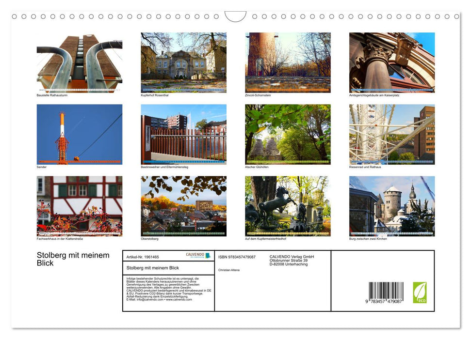 Stolberg mit meinem Blick (CALVENDO Wandkalender 2026)