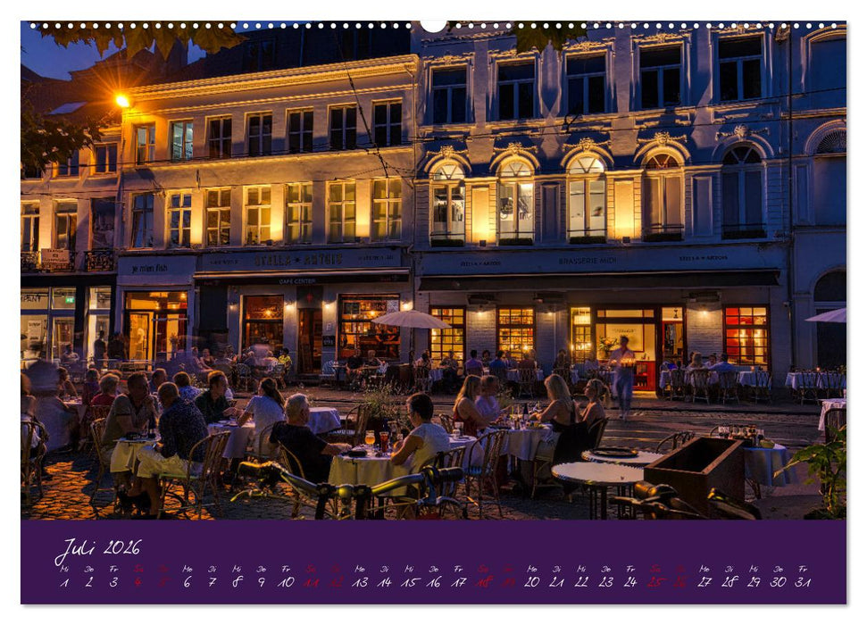 Brügge und Gent im Zwielicht (CALVENDO Premium Wandkalender 2026)