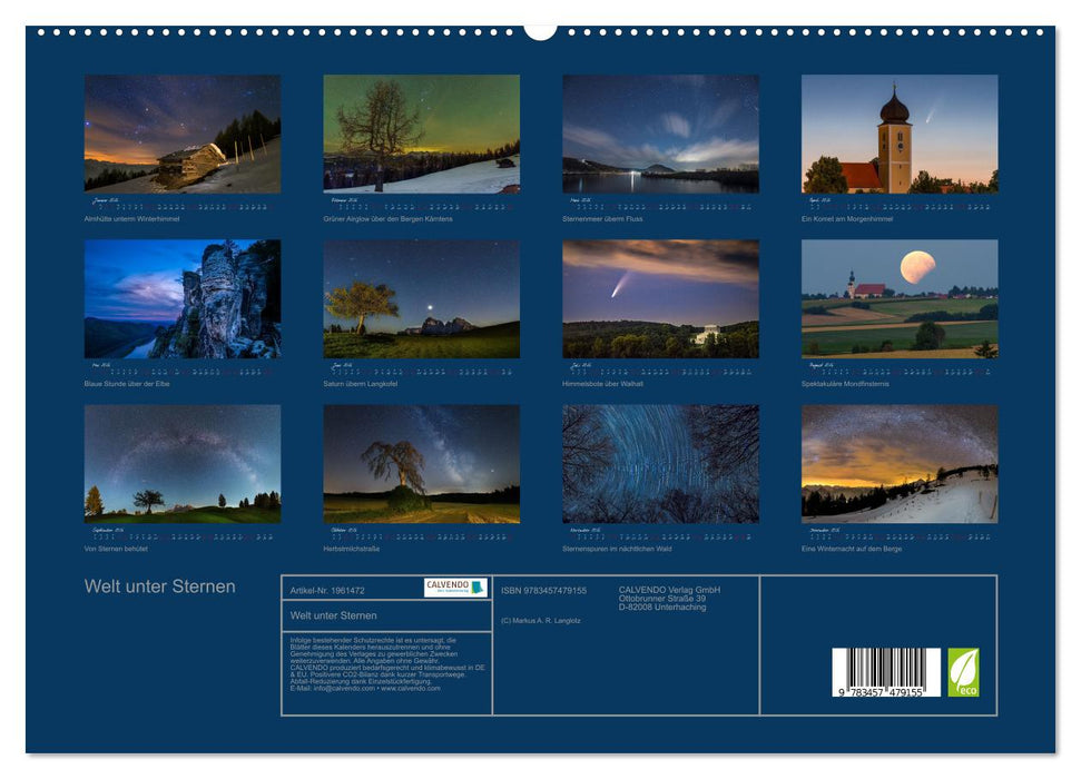 Welt unter Sternen (CALVENDO Premium Wandkalender 2026)