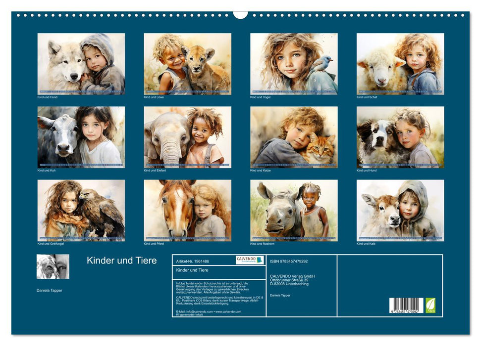 Kinder und Tiere (CALVENDO Wandkalender 2026)