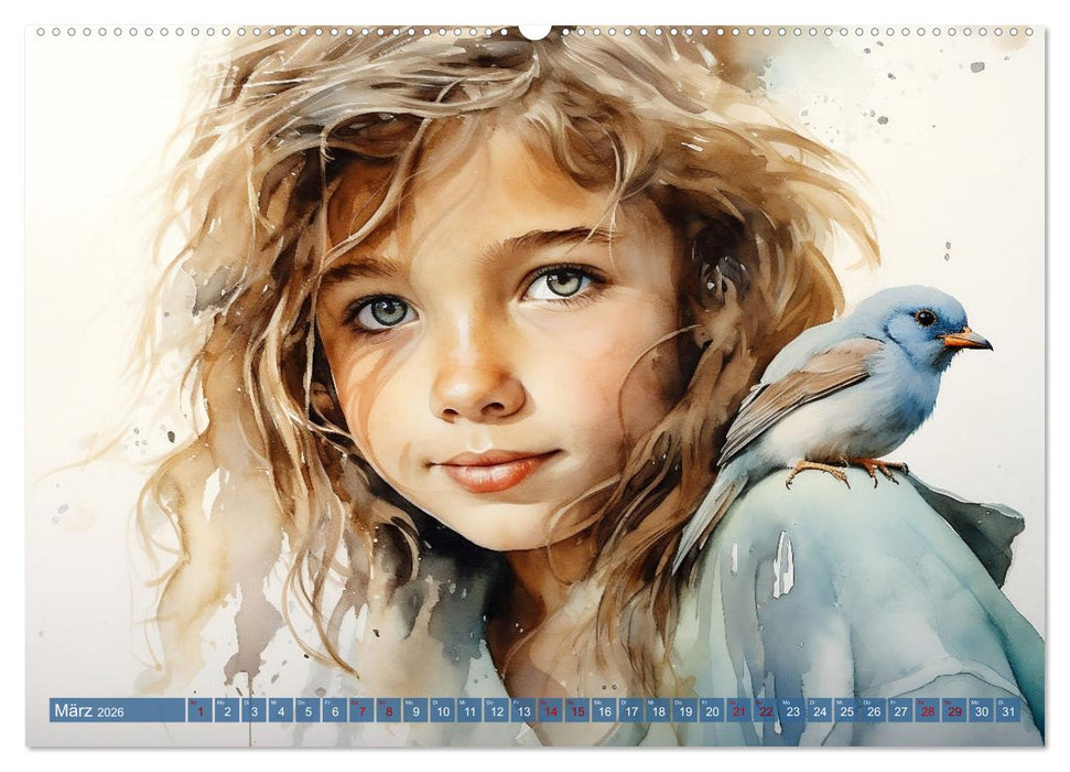 Kinder und Tiere (CALVENDO Wandkalender 2026)