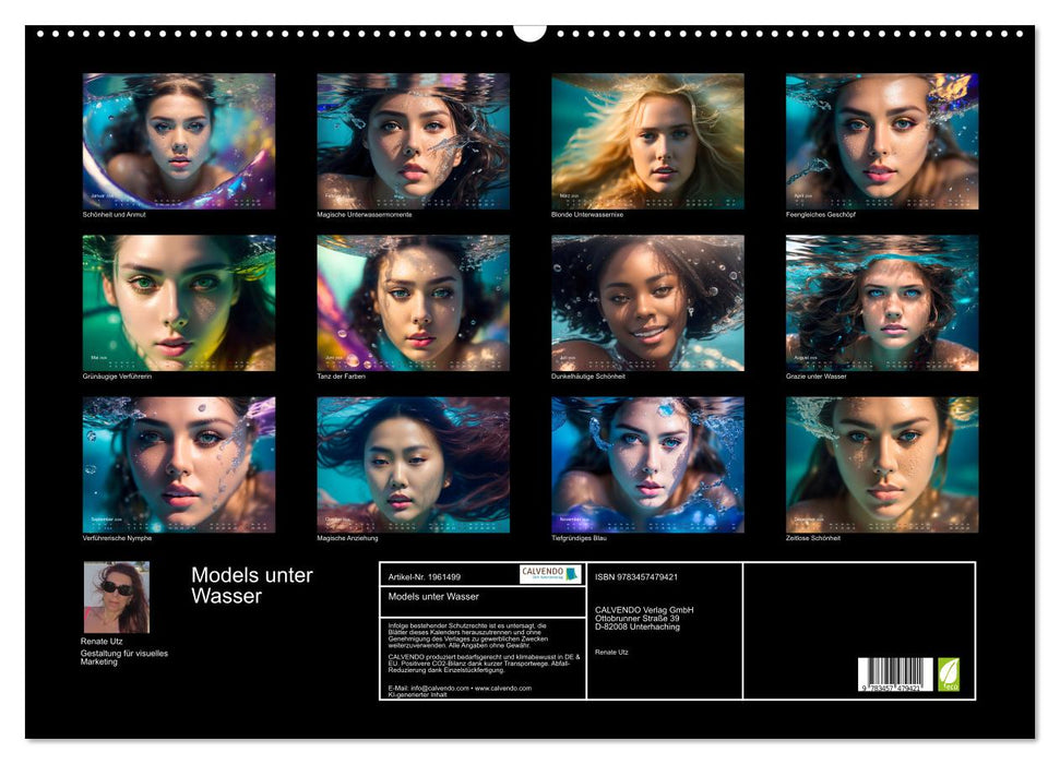 Models unter Wasser (CALVENDO Wandkalender 2026)