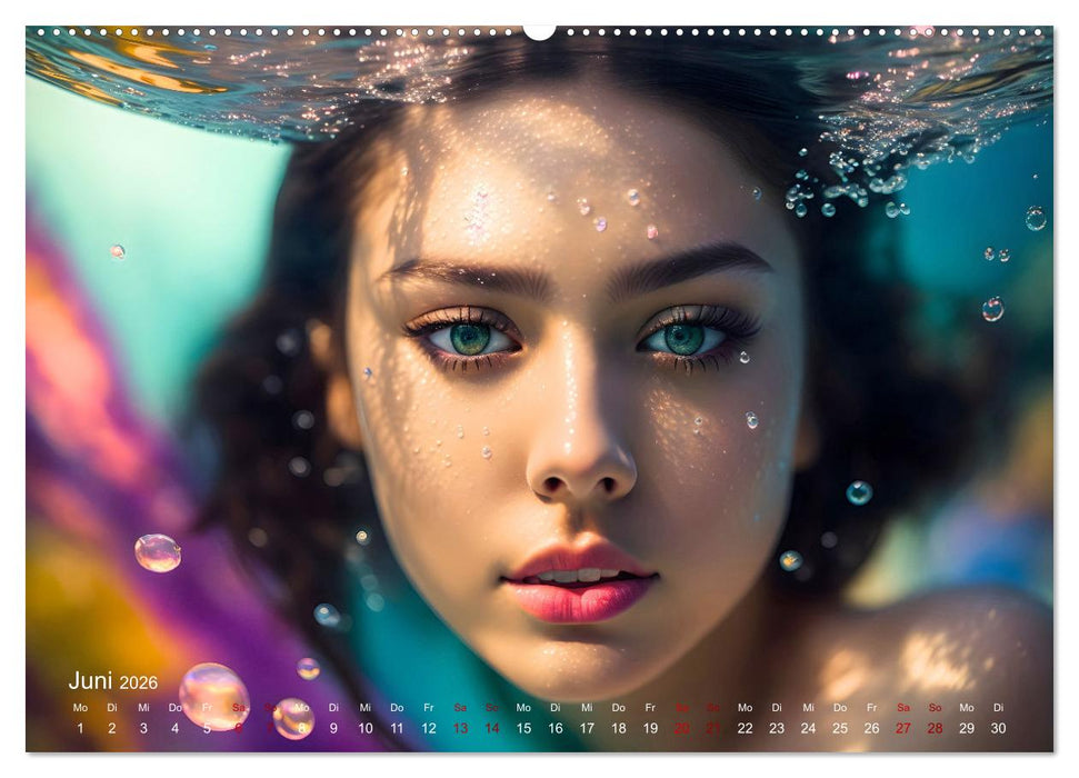 Models unter Wasser (CALVENDO Wandkalender 2026)
