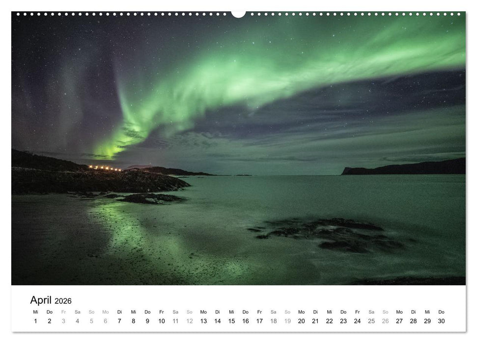 Nordlichter - Farbenspiel am arktischen Nachthimmel (CALVENDO Premium Wandkalender 2026)