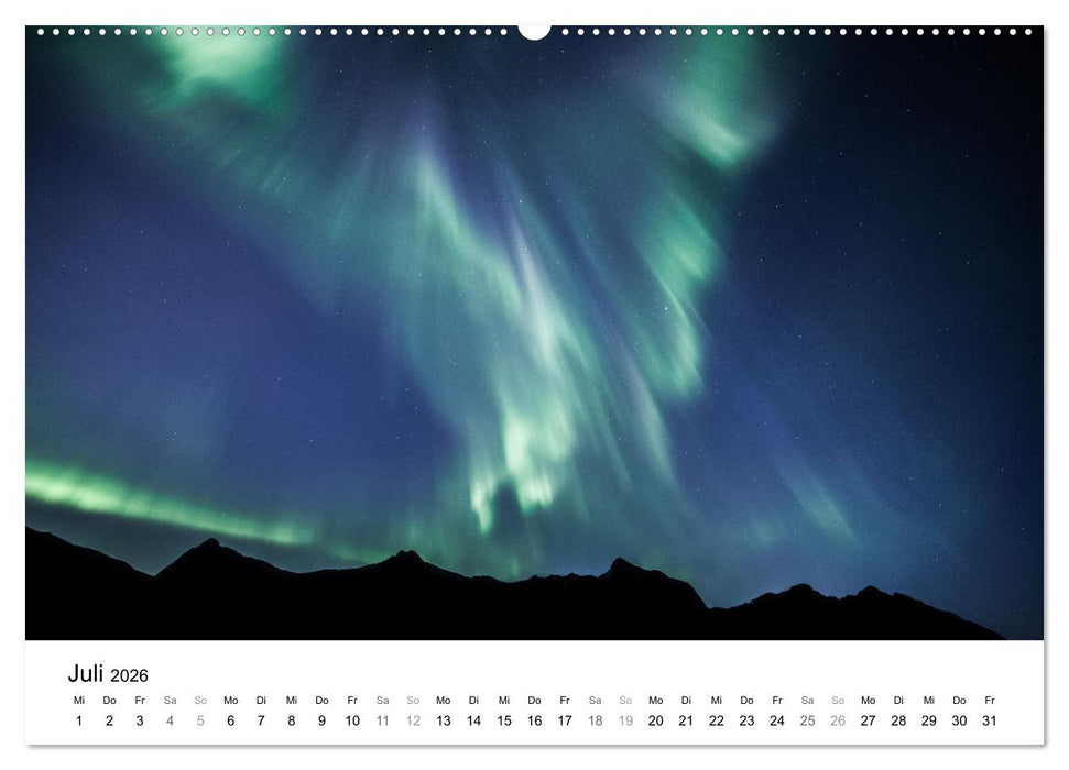 Nordlichter - Farbenspiel am arktischen Nachthimmel (CALVENDO Premium Wandkalender 2026)