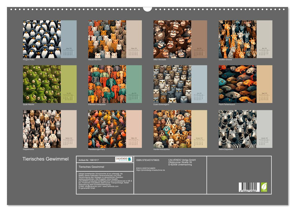 Tierisches Gewimmel (CALVENDO Wandkalender 2026)