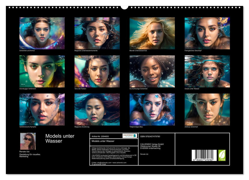 Models unter Wasser (CALVENDO Premium Wandkalender 2026)