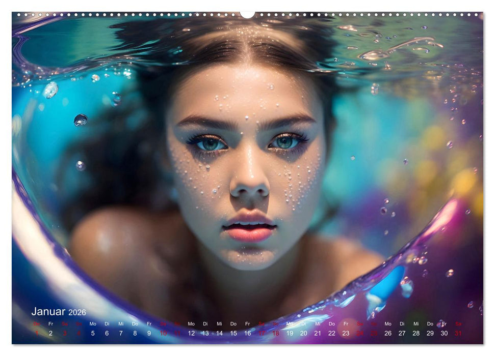 Models unter Wasser (CALVENDO Premium Wandkalender 2026)
