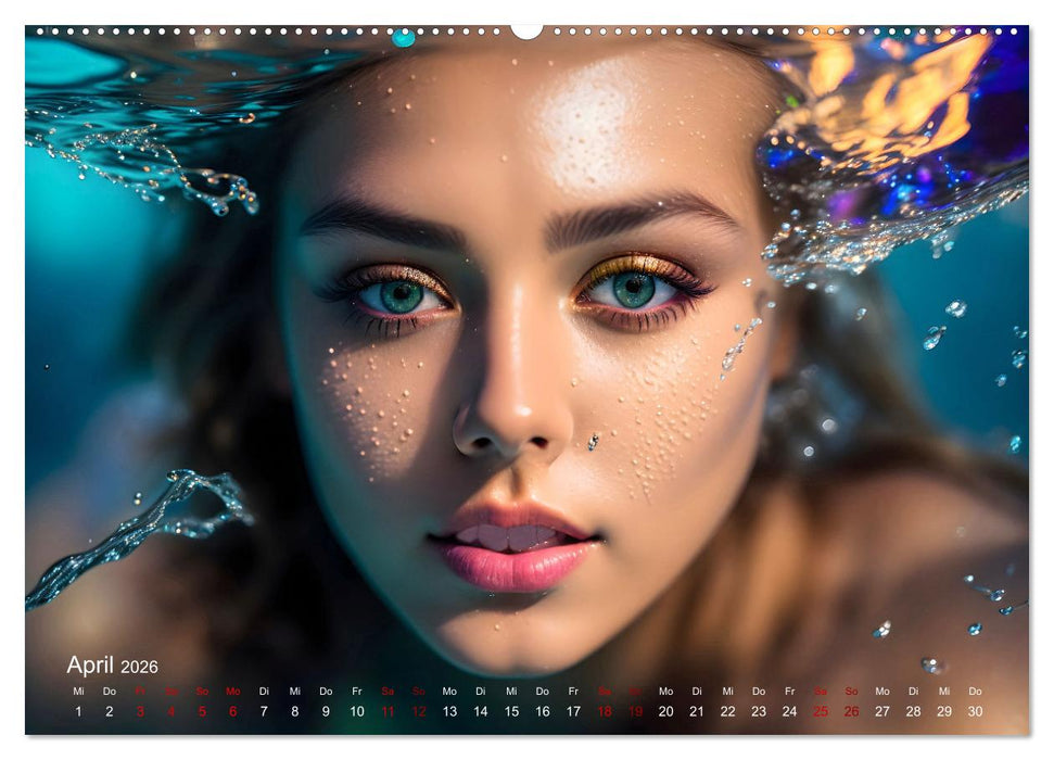 Models unter Wasser (CALVENDO Premium Wandkalender 2026)
