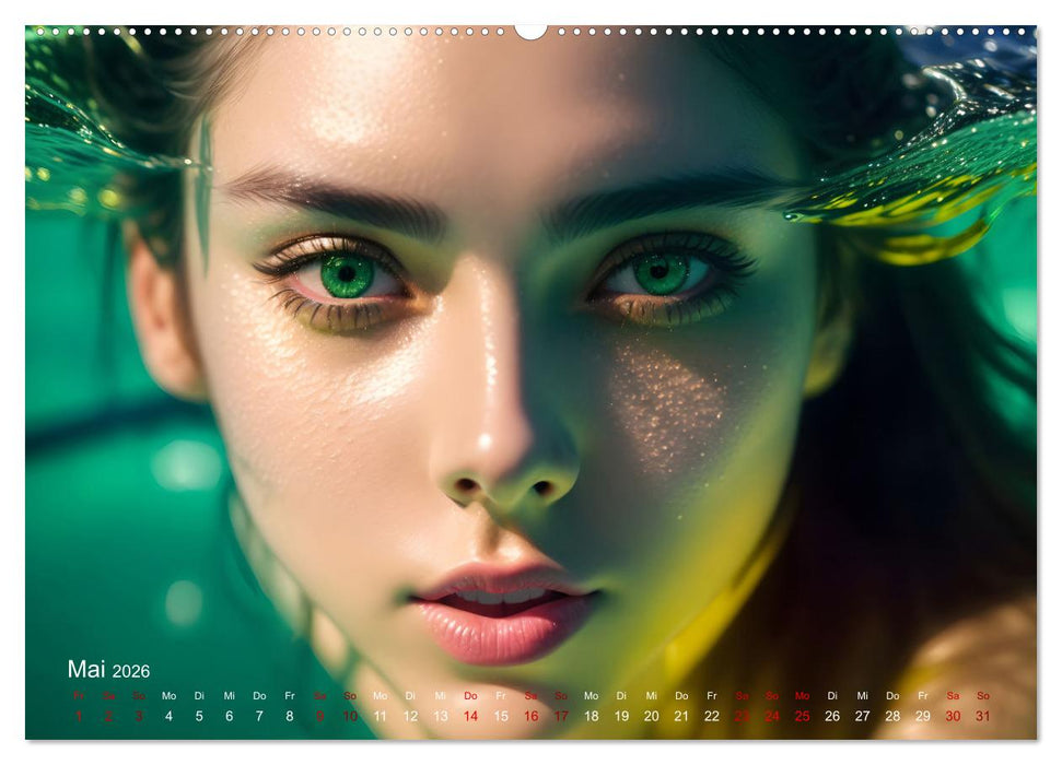 Models unter Wasser (CALVENDO Premium Wandkalender 2026)