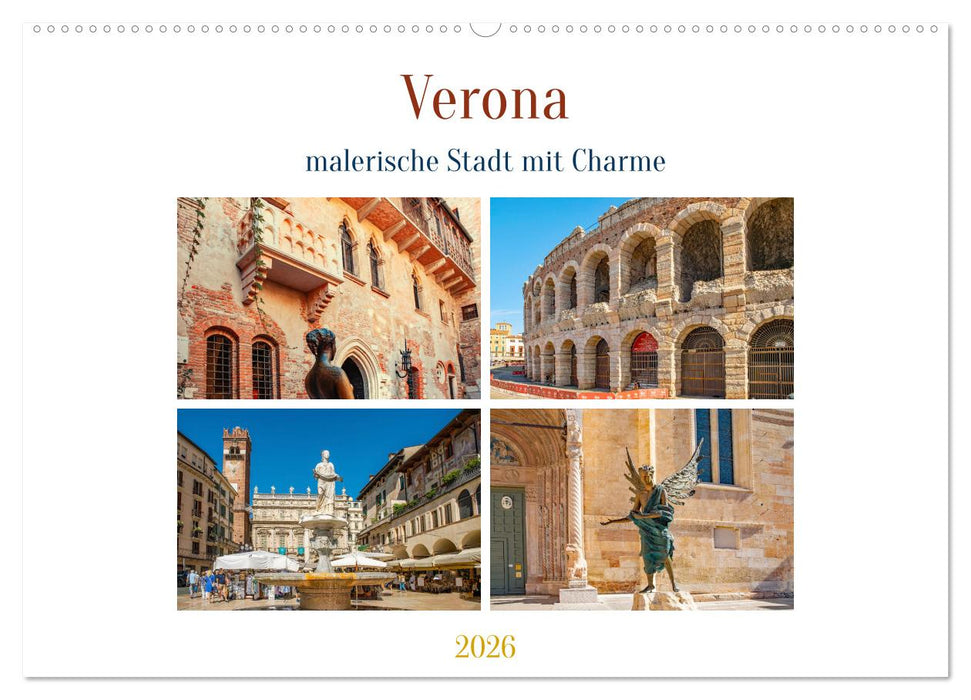 Verona - malerische Stadt mit Charme (CALVENDO Wandkalender 2026)
