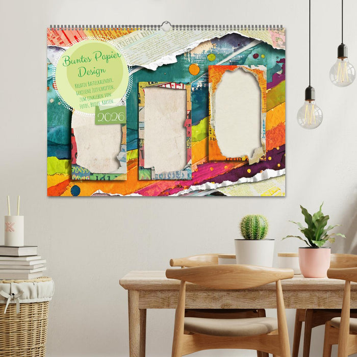 Buntes Papier Design (CALVENDO Wandkalender 2026)