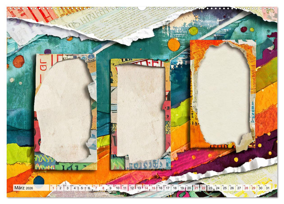 Buntes Papier Design (CALVENDO Wandkalender 2026)