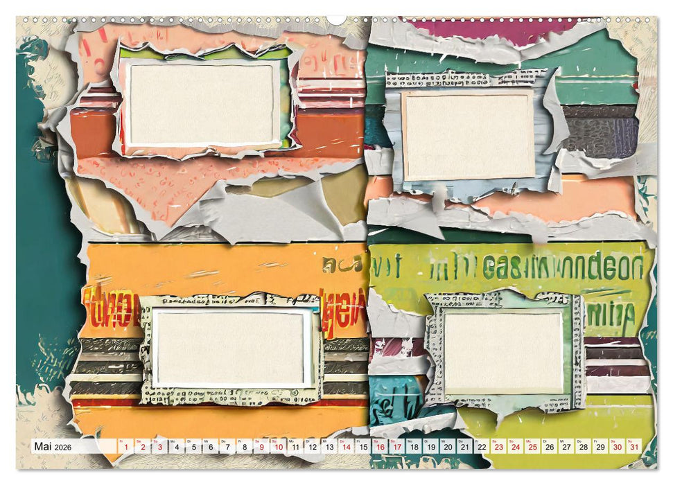 Buntes Papier Design (CALVENDO Wandkalender 2026)