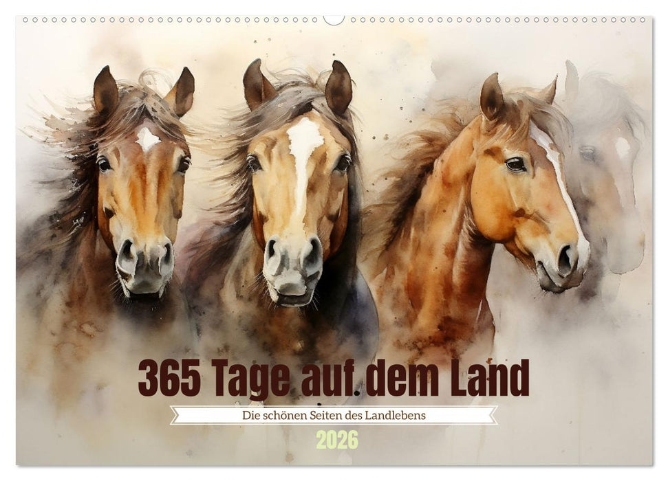 365 Tage auf dem Land (CALVENDO Wandkalender 2026)