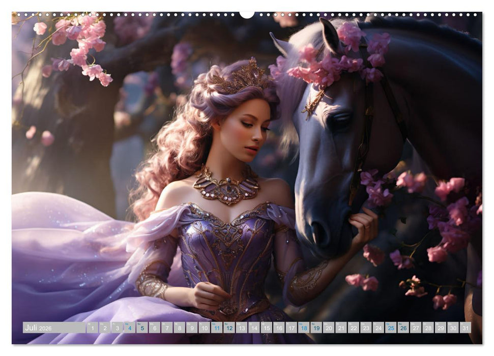 Zauberhafte Reiterinnen (CALVENDO Premium Wandkalender 2026)