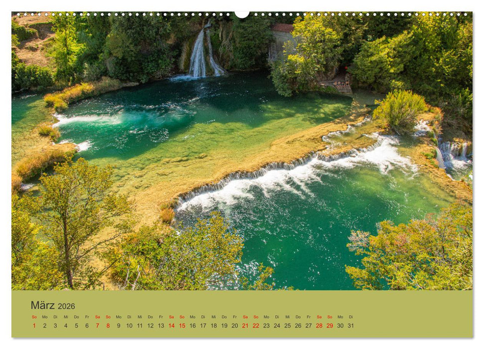 Nationalpark Krka - Wasser-Wunderwelt in Dalmatien (CALVENDO Premium Wandkalender 2026)