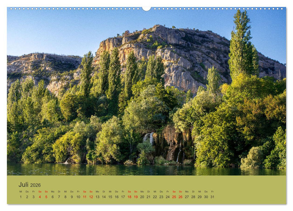 Nationalpark Krka - Wasser-Wunderwelt in Dalmatien (CALVENDO Premium Wandkalender 2026)